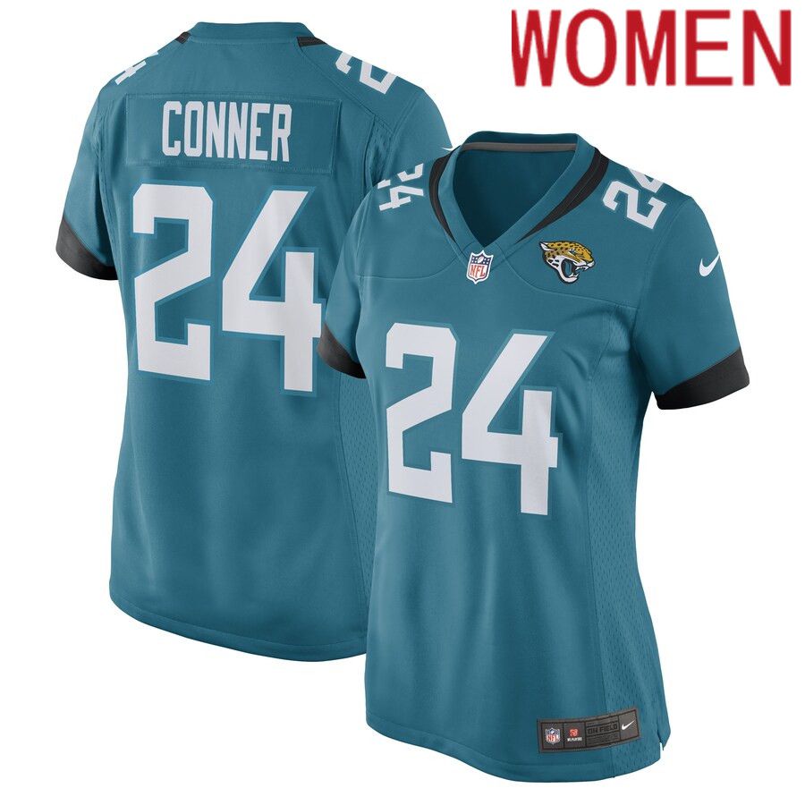 Women Jacksonville Jaguars 24 Snoop Conner Nike Teal Game Player NFL Jersey